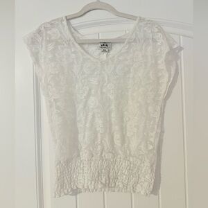 Ariat White Lace Top